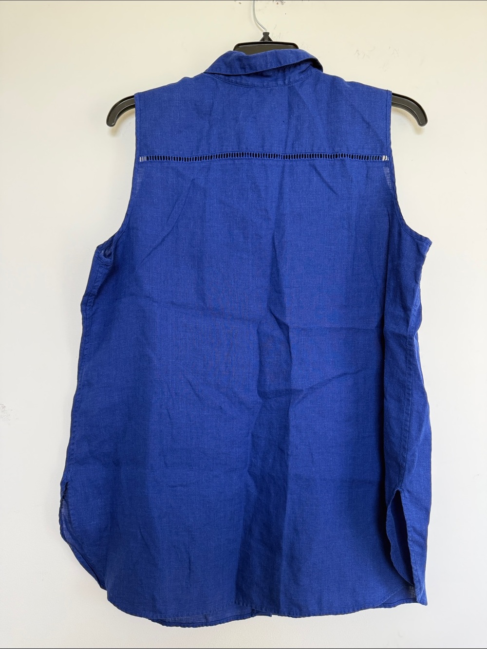 Chico's Sleeveless Button-Front Top in Royal Blue - Picture 5 of 8